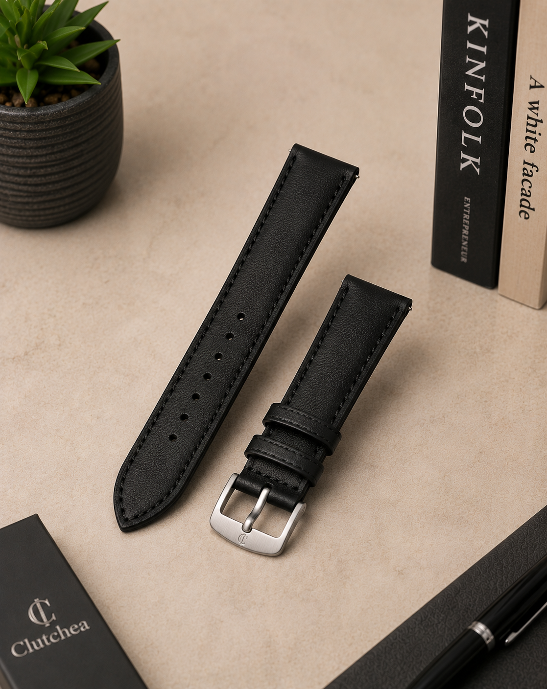 Sterling Leather Watch Strap - view 1